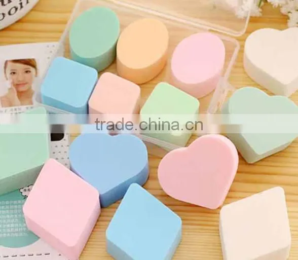 2016 New Factory Wholesale Round and Polygon Shape Latex-free Cosmetic Sponge Powder Puff photo-3