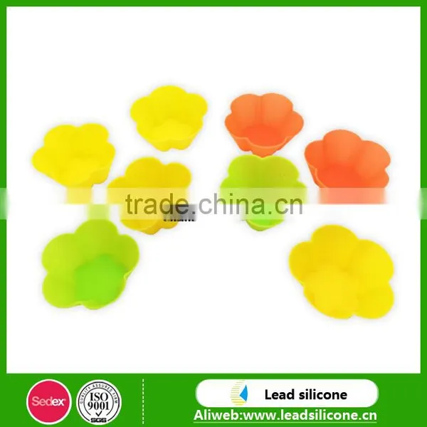 Food Grade Heart-shaped Lace Silicone Silicone Cup Cake Mold photo-3