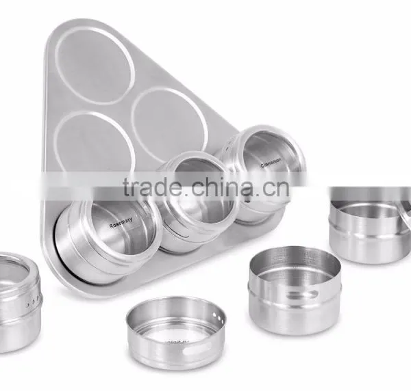 High Quality Useful Spice Stainless Steel Magnetic Cruet Condiments Spice Rack photo-3
