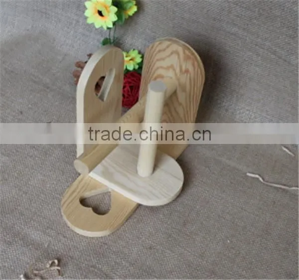 Handmade Decorative Funny Toilet Wrapping Paper Wooden Roll Holder photo-4