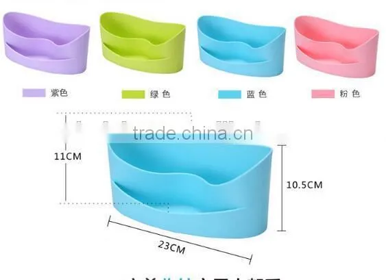 Cy271 Multi-Purpose PP Plastic Desktop Storage Box Case Pen Pencil Holder Plastic Cosmetics Make Up Office Desk Organizer photo-3