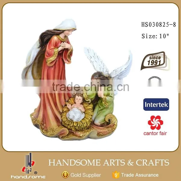 Resin Holy Familay Statue With Angel photo-2