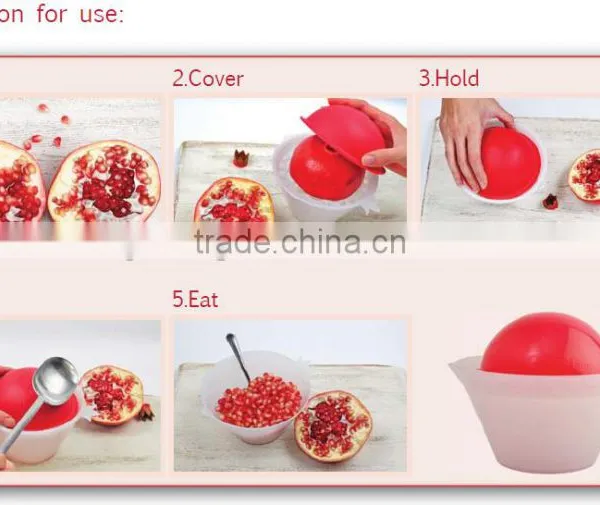 Amazon Hot Sell Product Plastic Silica Gel Cap Creative Pomegranate Peeler photo-4