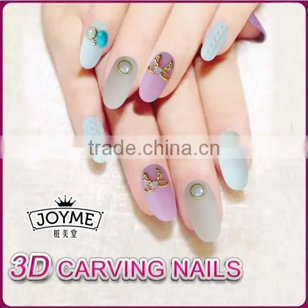 New Product Wholesale 24pcs Easy Nails Decorated With Metal Designer Press on Nails photo-4