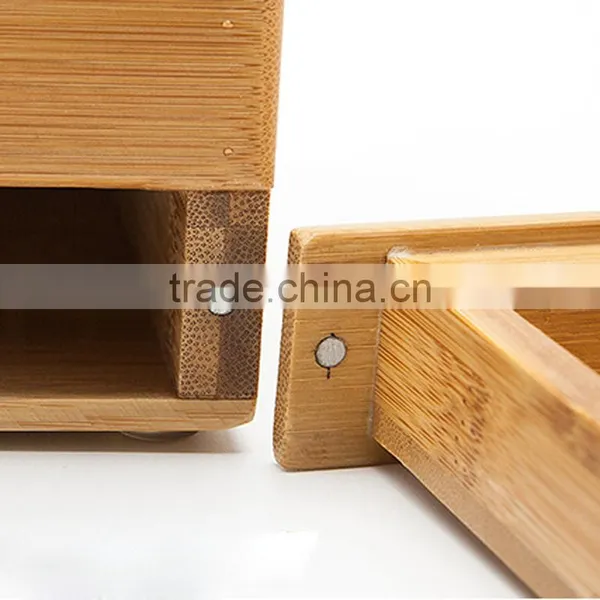 Aonong Bamboo Desk Organizer for Mobile Phones & Tablets/tissue Box photo-3