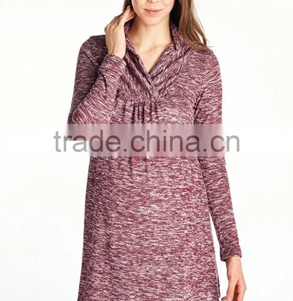 Fancy Women Clothing Wholesale Pregnant Clothes Sweater Knit Maternity Long Sleeve Tunic Top Latest Color Combination Sweater photo-4
