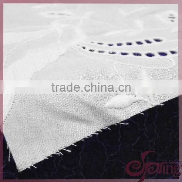Lovely Birds and Flowers Embroidery Cotton Sheeting Lace Fabric for Dress photo-5