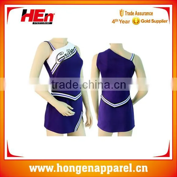 Hongen 2016 Sexy Cheerleader Uniform Unseix Custom Made /spandex Cheerleading Uniforms