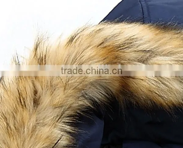Unisex Fur Collar Coat Women and Men 2016 Winter Jacket photo-4