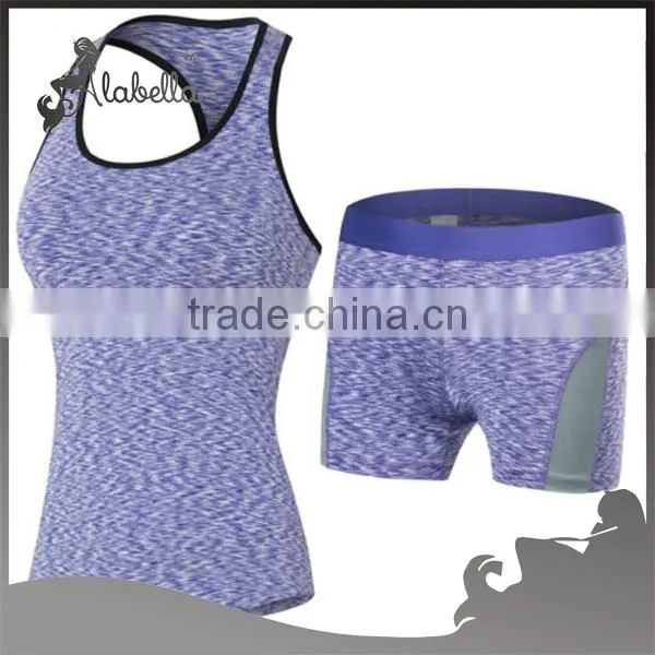 2 Pcs Fashion Yoga Gym Bodybuilding Fitness Sports Wear Set Clothing for Women photo-2