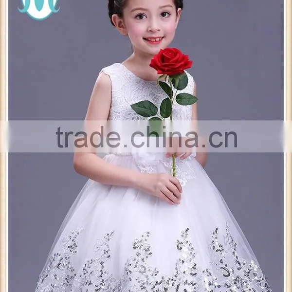 Cheap Vietnam Girls Fancy Dress Pink Princess Party Dresses Flower Shining Performance Girls Fluffy Dress photo-4