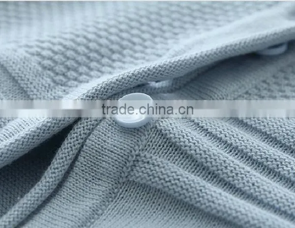 Latest Branded Plain Woolen Hand Knitted Kids Cardigan Sweater photo-3