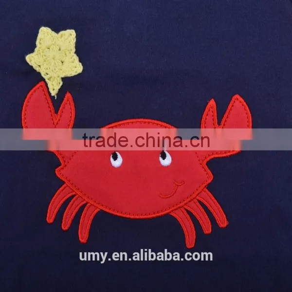 Summer Organic 100% Cotton Cartoon Applique Short T-shirt Boy Clothes Sets photo-3