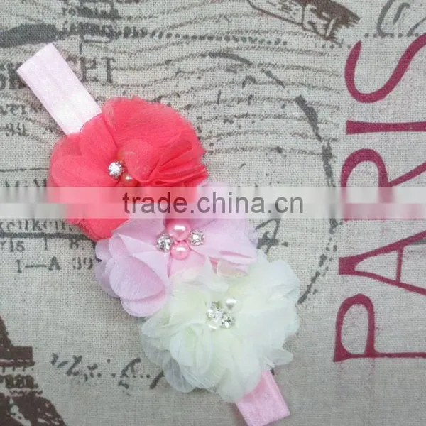 Multi Types Girl Baby Flower Headband Wholesale, Glitter Pearl Headbands Elastic photo-4