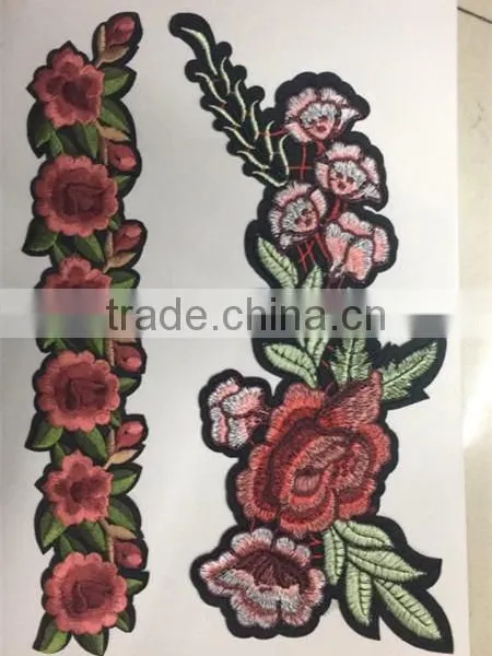 Custom Clothing Applique Embroidery Badges 3d Flowers Patches for Garments photo-2