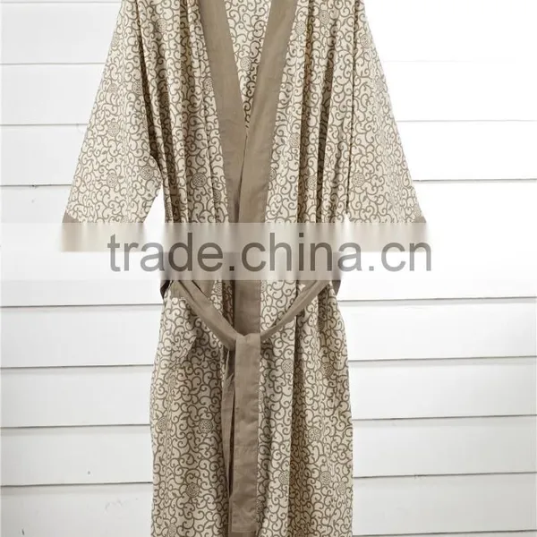 Wholesale 100 Cotton Cheap Spa Sauna Hotel Kimono Robe photo-3