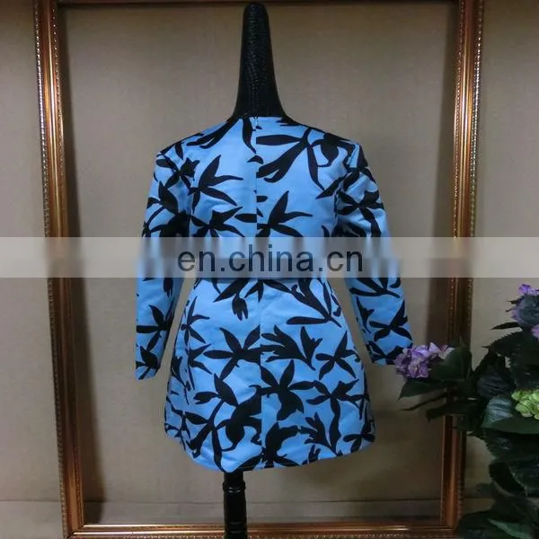 Powersweet 2014 Elegant Long Sleeve Leaf Printed Two Pieces Blouse And Skirt photo-6