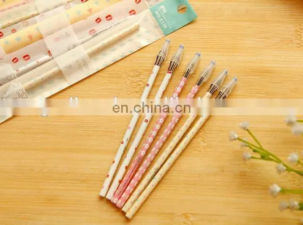 Creative Stationery Black Gel Pen Diamond Head Refills For 0.38mm Office Supplies Flower Printed Gel Pen Refill photo-3