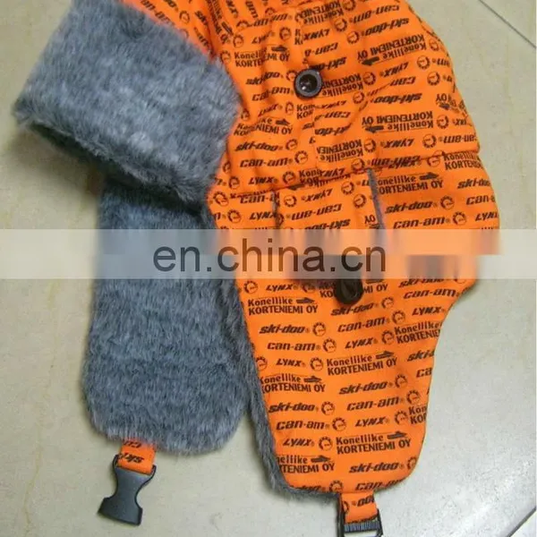 Wholesale Full Printing Faux Fur Winter Cap
