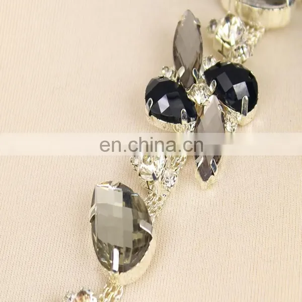 2015 Fancy Style Rhinestone Chain Trimming for Wedding Dress WTR0173 photo-2
