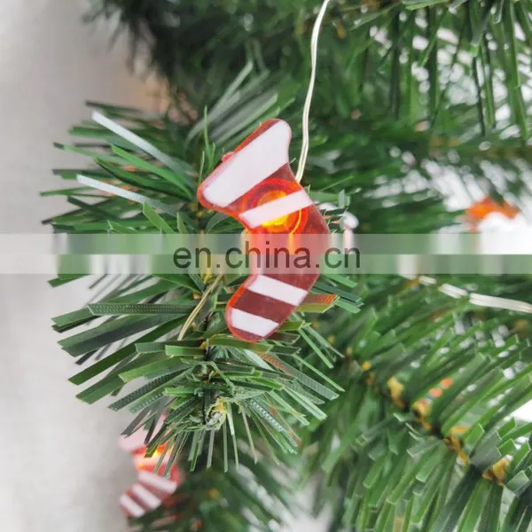 Led Safety Holiday Curtain String Lighting Home Christmas Decoration Santa Sock Fairy Lights Strip Light Decor Indoor Outdoor photo-4