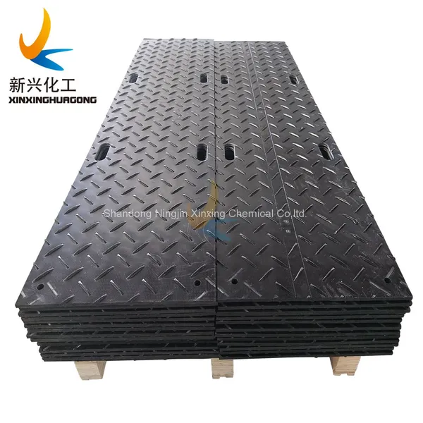 Heavy Duty 4x8 Plastic Uhmwpe Hdpe Temporary Construct Excavator Road Mats Swamp Ground Floor Mat photo-5