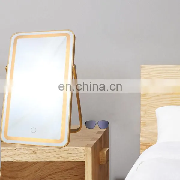New Design Table Foldable Stand Touch Cosmetic Makeup Led Mirror Lamp photo-3