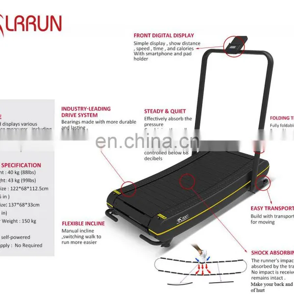 Home Fitness Magnetic New Brand Name Treadmill Equipment Curved Treadmill & Air Runner Non Motorized Self-powered Treadmill photo-5