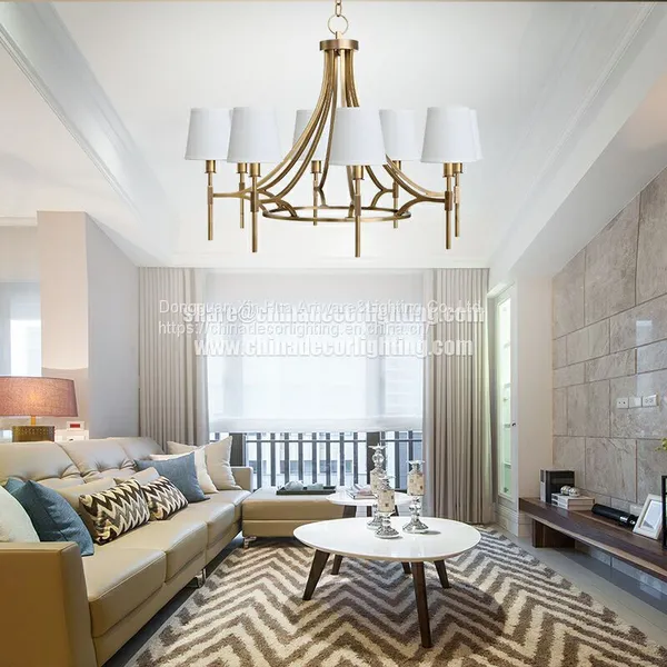 Brushed Brass Pendant Lamp Mid Century Modern Chandelier Lighting Gold Sputnik Ceiling Light Fixture photo-2