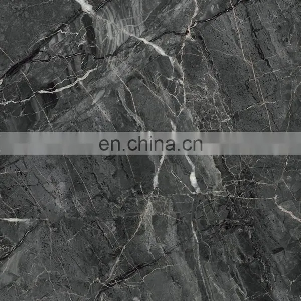 New Age Infinite Connect Design Black Color Nature Marble Looks Like a Whole Piece Big Size Marble Floor Tile photo-4