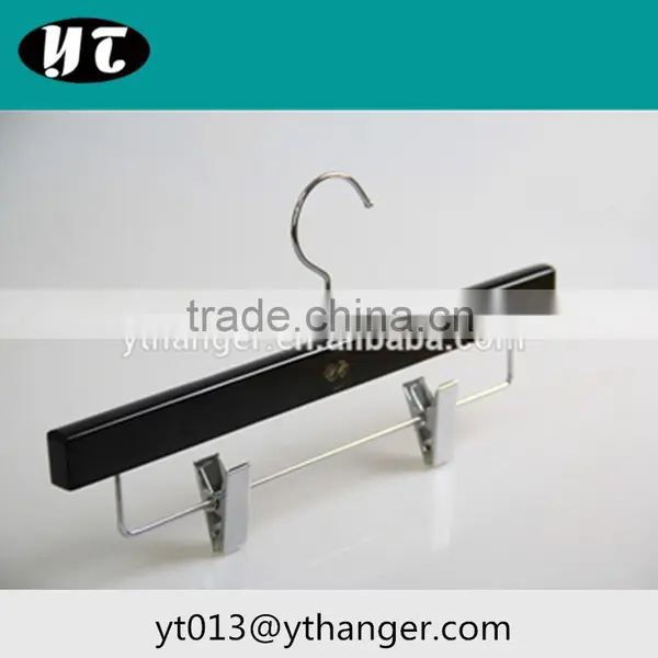 Top Quality Custom Black Wooden Clothes Hanger With Trouser Hanger for Men Suit photo-3