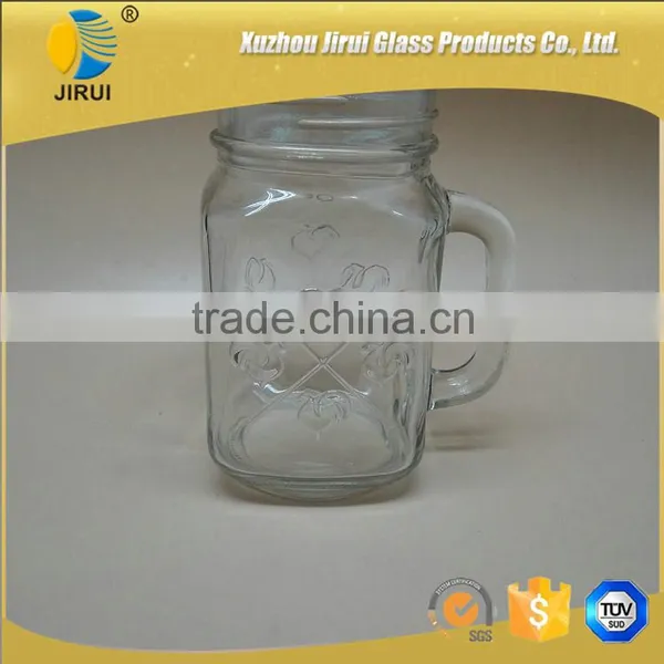 480ml Square Shape Chicken Design Clear Glass Maon Jar photo-2