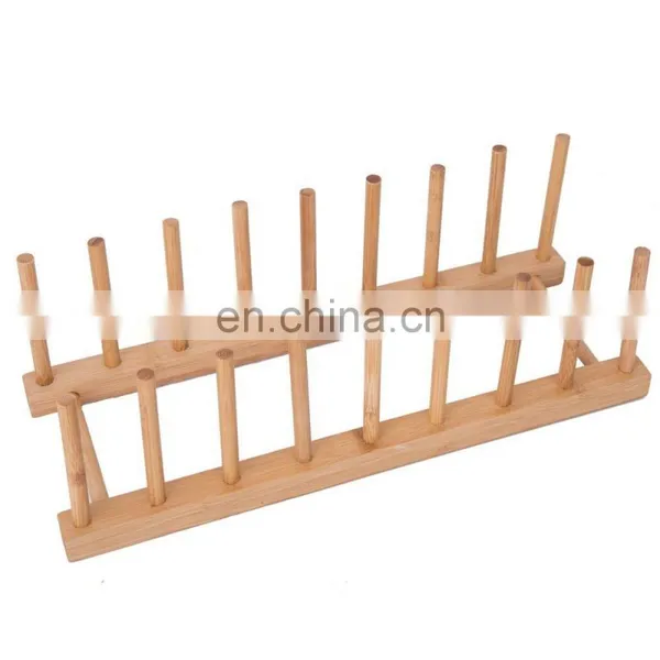 Stand Drainer Storage Holder Organizer Kitchen Bamboo Dish Drying Rack