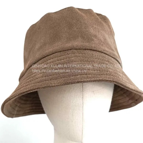 Men's and Women's Fashion Genuine Sheepskin Leather With Print Bucket Hat