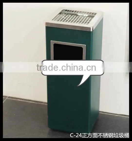 Waste Bin Container Price/Outdoor Metal Litter Bin/Dustbin/Garbage Trash Bin photo-3