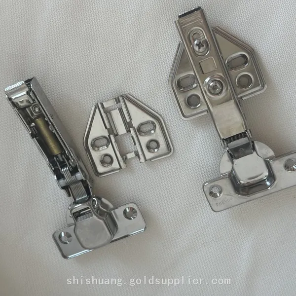 Furniture Hardware Clip On Type Soft Close Face Frameless Butterfly Base SS304 Cabinet Concealed Cupboard Door Hinges