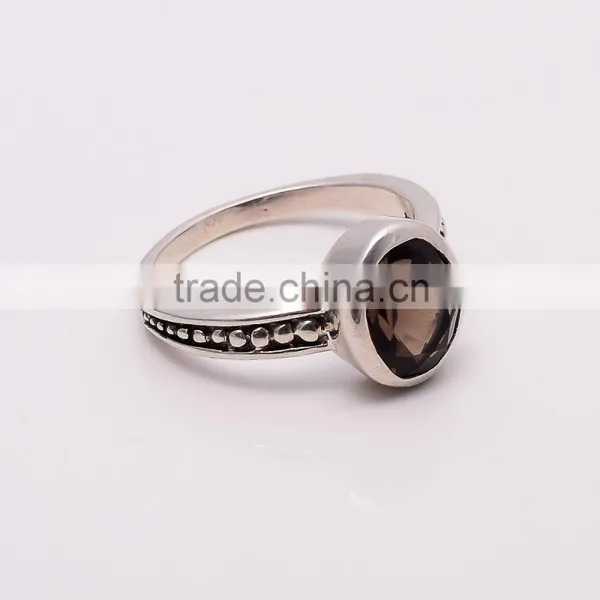 LIGHT WEIGHT SMOKY Ring,925 Sterling Silver Jewelry Wholesale,WHOLESALE SILVER JEWELRY,SILVER EXORTER,SILVER JEWELRY FROM INDIA photo-2