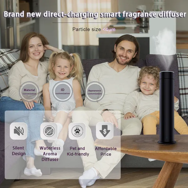 Stylish Minimalist Appearance Smart Bluetooth Air Freshener Long Life Battery Machine Family Rechargeable Aroma Diffuser photo-3