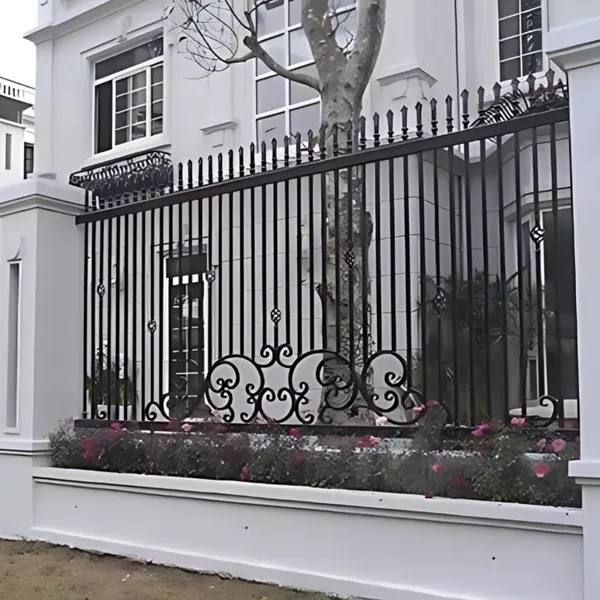 Anti-Rust Wrought Iron Garden Fence, Strong Metal Security Fencing for Villa and Garden, Wholesale photo-2
