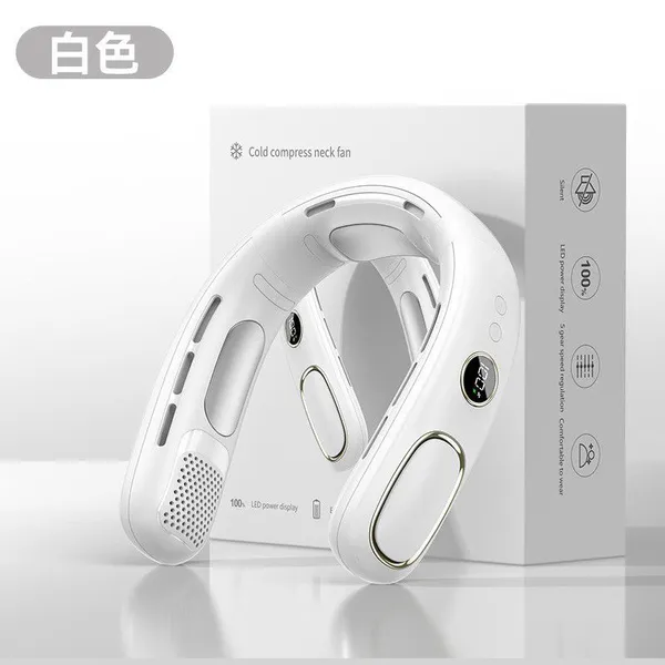 Semiconductor Cooling Neck Hanging Fan, USB Charging Bladeless Air Conditioning Fan, Outdoor Portable Neck Hanging Small Fan photo-2