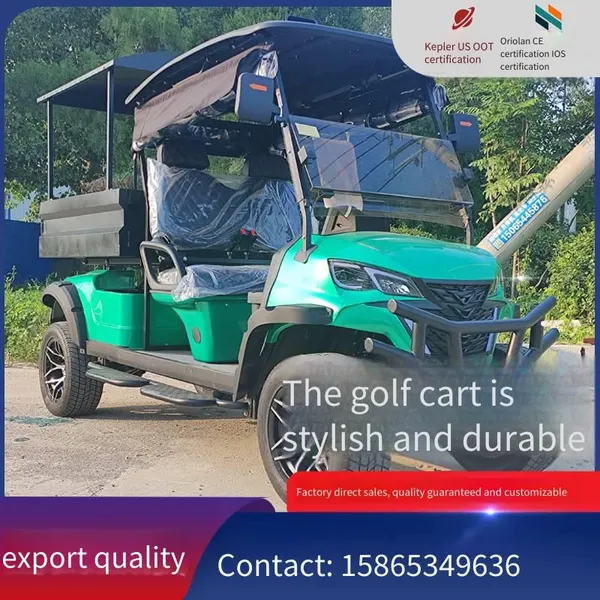 New Electric Golf Carts Equipped With Dump Bodies, Accepting Private Customization. Source Factory for Tourist Sightseeing Vehicles