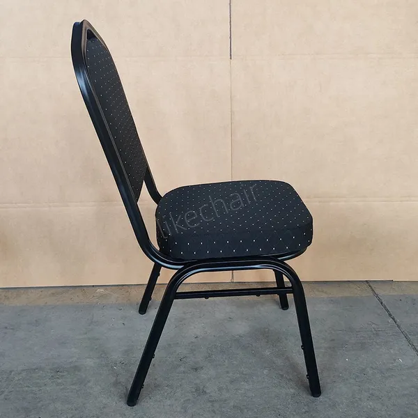 Factory Price Stacking Iron Frame Fabric Cover Thick Padding 500lbs 250kg Load SGS Certified Banquet Chair photo-3