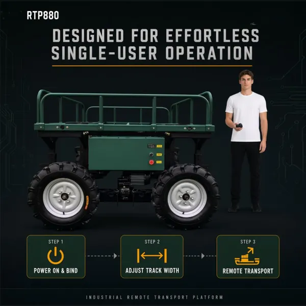 All Terrain Remote Control Electric Cargo Carrier for Palm Oil and Coconut Harvesting photo-4