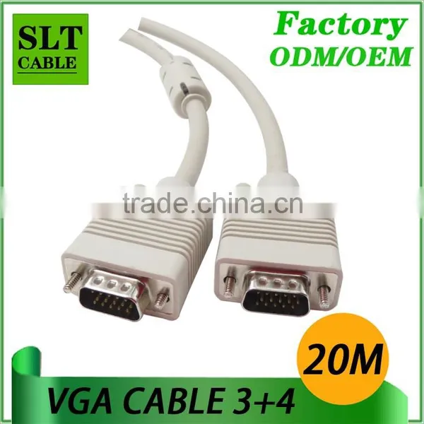 SLT 20M VGA Male to VGA Male Cable 15pin for Computer Monitor Projector Laptop Hdtv LCD Etc Multimedia photo-2