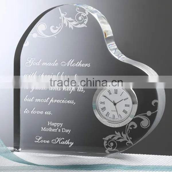 Fashion Design Heart-shaped Acrylic Awards and Trophies With Watch photo-3