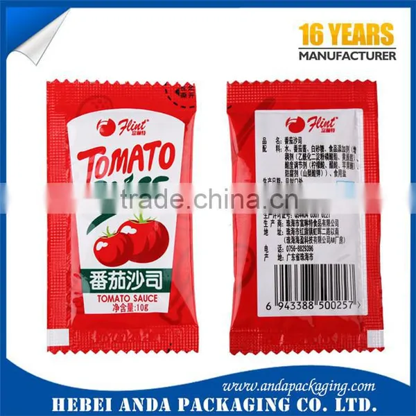Custom Printed Ketchup Packets Pet/al/pe Ketchup Stand up Pouch Aluminum Material photo-5
