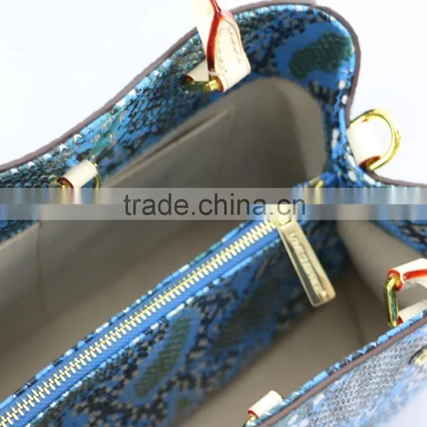 2016 New Blue Lady Snakeskin Grain Leather Handbag ,Shoulder Bags photo-6