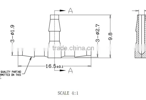 1/16" Tee Plastic Joint Tube Connector photo-2