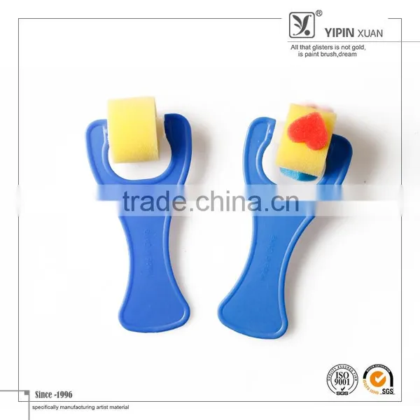 8 Pcs/set Art Supplies Plastic Handle Foam Sponge Paint Roller For Kids