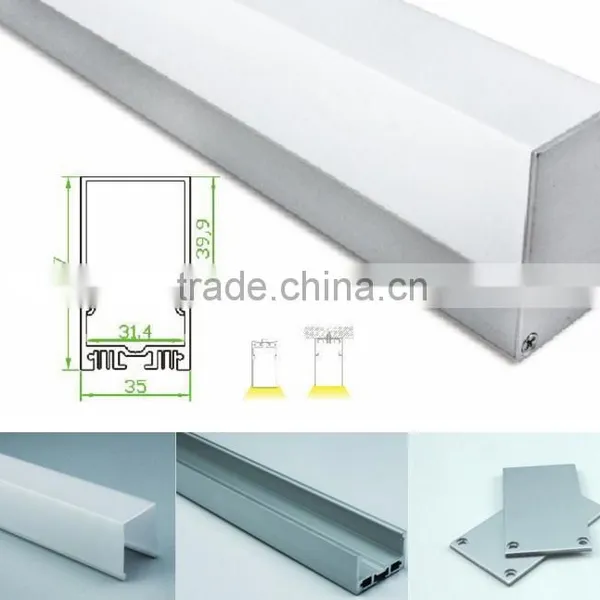 62X35mm Aluminum Flat LED Profile Housing for Led Pendent Light/led Linear Light photo-4